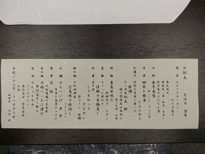 CameraZOOM-20161112201249660 The dinner menu