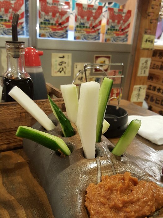 20170218_190446 Iced cucumber and daigon with beef and garlic miso