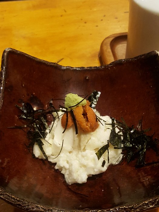 20171101_183702a Uni imo (urchin on mountain yam)