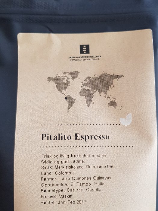 20180530_104047 This made a great espresso, a nice body, not too acidic and not overly roasted.