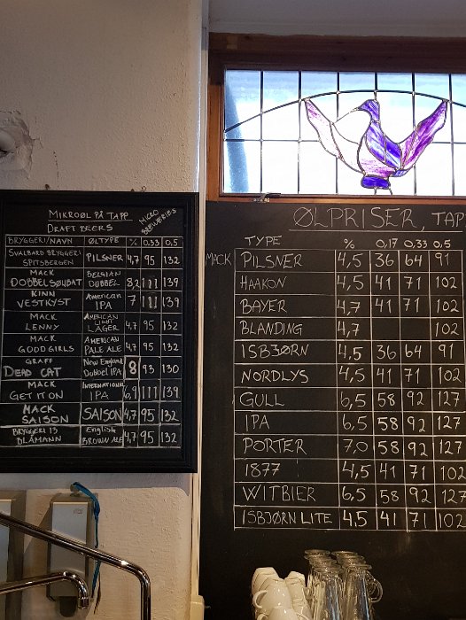 20180609_162735 Microbrewery list on the left, standard Mack's standard brew on the right
