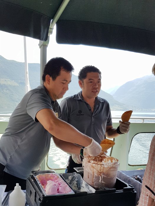 20180601_131953 Ice cream on deck to get us ready for our zodiac training