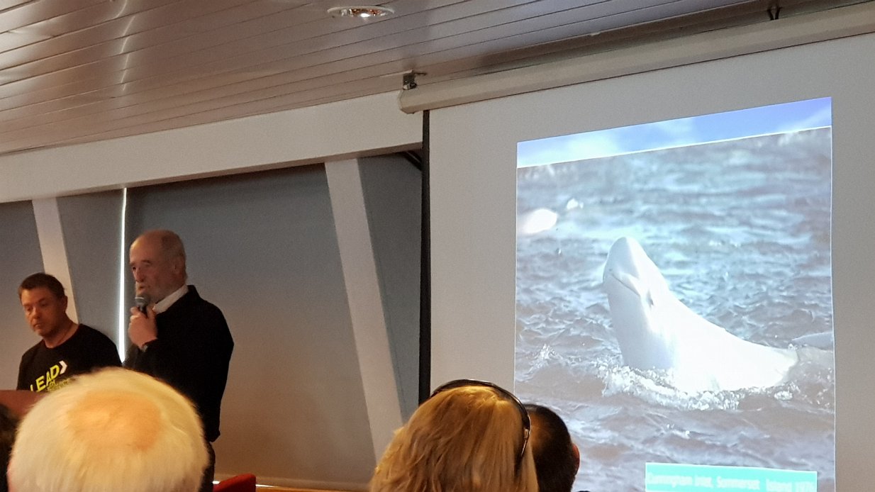 20180612_184846 Dr Tom Smith sharing his research on our favourite sightings - Beluga