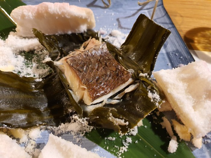 20191005_193036 Baked salt encrusted kombu wrapped sea bream