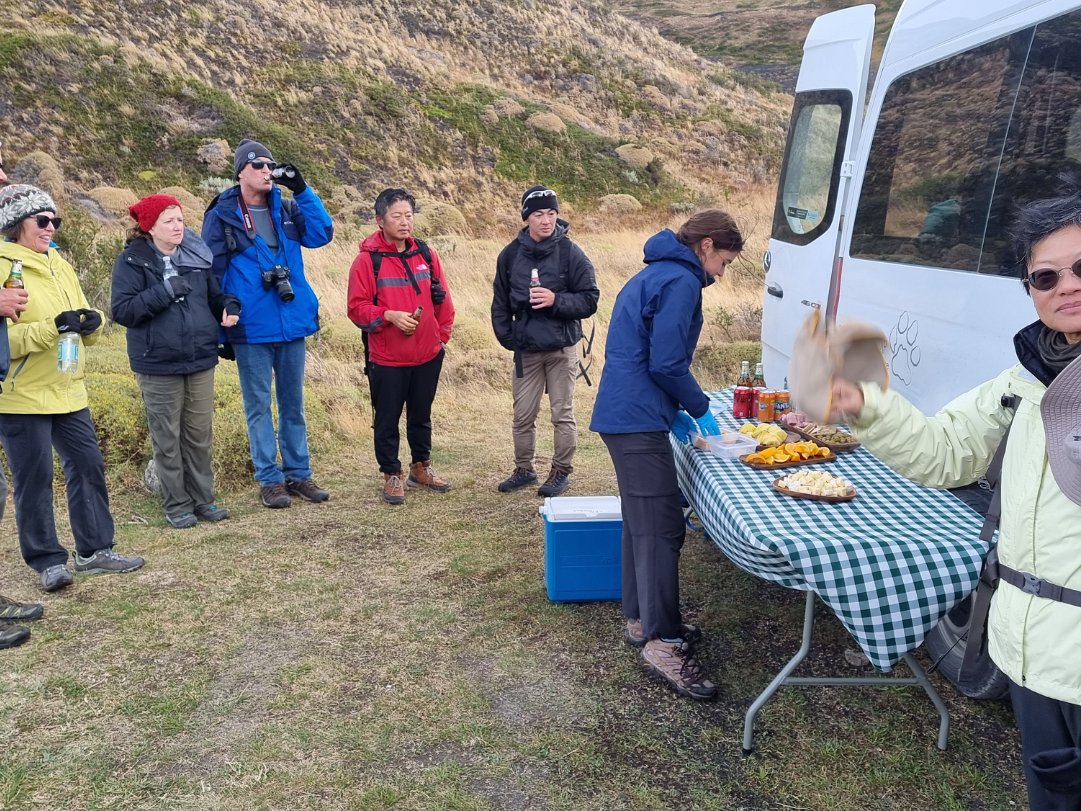 End of Hike Patagonia Camp Style Patagonia camp's style to end a hike, no matter where you are, there is always beer, cheese, ham, trail nuts, hot coffee...
