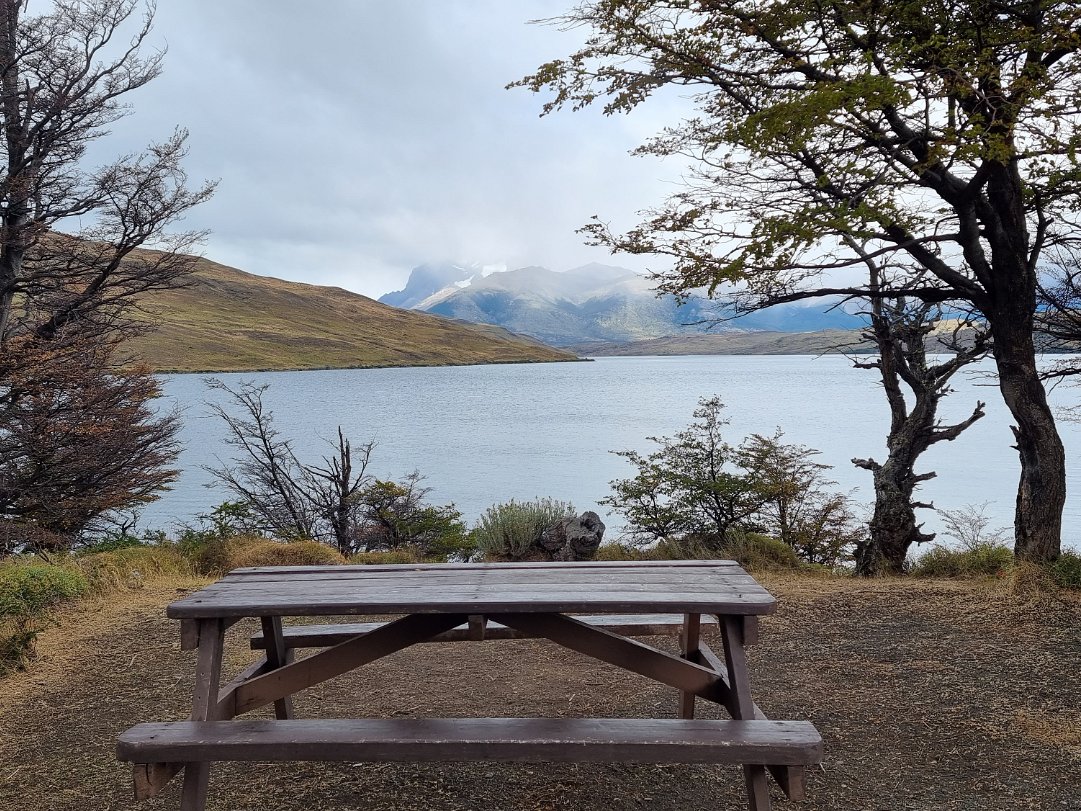 Lunch @ Torres del Paine Viewpoint We were suppose to be able to see the 3 towers from this lunch point, but nature is shy today.