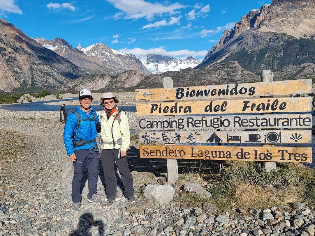 Hiking Sendero Laguna De Los Tress Starting at the Rio Electric river, a 9km trail to Pincenot Camp