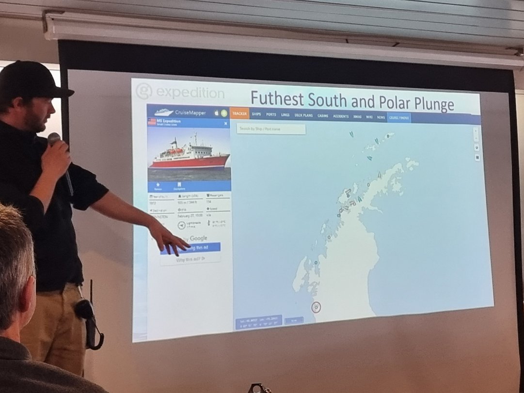We are the southern most ship on earth at the moment