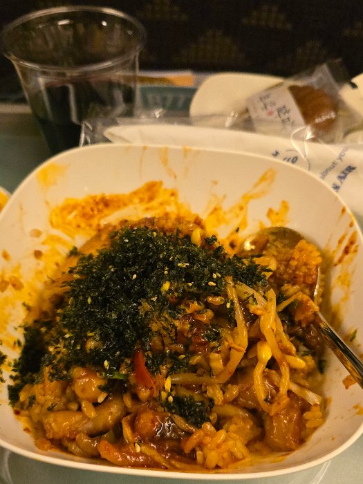 20241005_201814 I must say that the spicy octopus rice is very good for airline standards